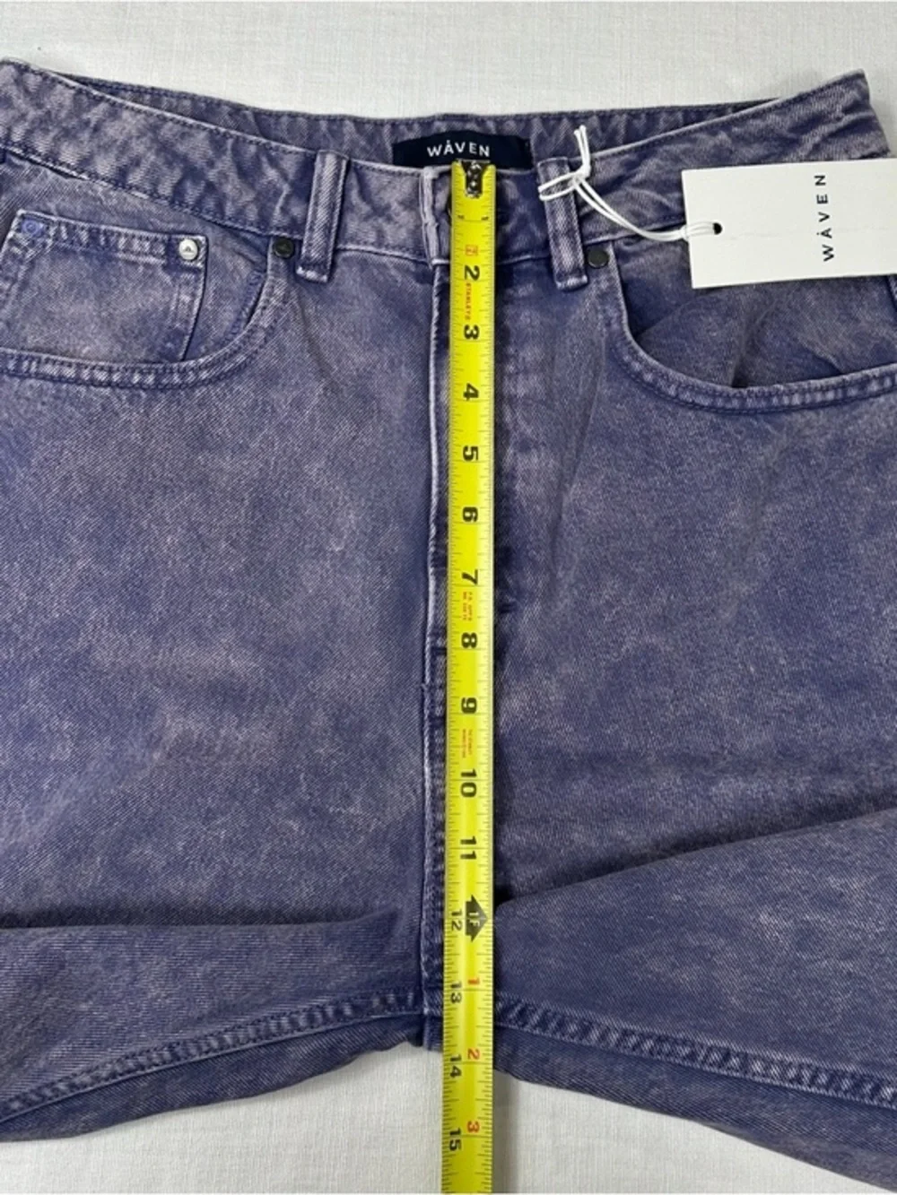Waven‎ ASOS Purple Acid Wash Super High Waist Straight Leg Jeans Size 8 W30